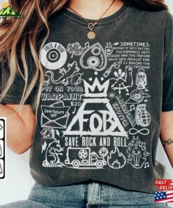 Fall Out Boy Doodle Art Shirt Vintage 90S Merch Tee Sweatshirt Hoodie Classic