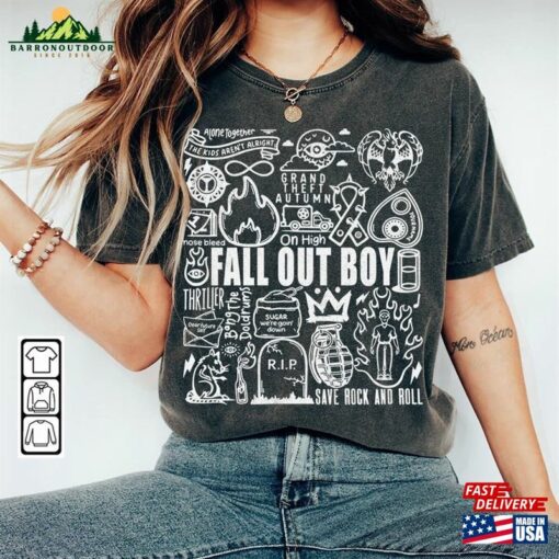 Fall Out Boy Doodle Art Shirt Vintage Lyrics Merch Tee Sweatshirt Hoodie