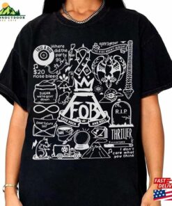 Fall Out Boy Doodle Art T-Shirt Vintage Lyric Merch Tee Tour Sweatshirt Hoodie