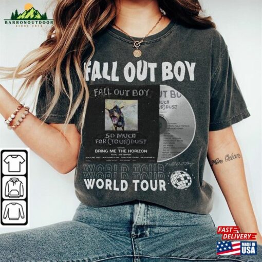 Fall Out Boy Music Shirt 90S Y2k Merch Vintage Fob So Much For Tour 2023 Tickets Album Graphic Tee Gift Fan L605m T-Shirt Classic