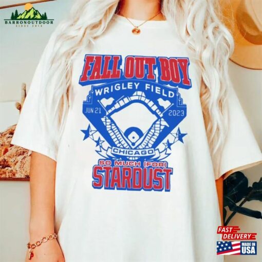 Fall Out Boy Wrigley Field June 21 Chicago 2023 T-Shirt Album Music Mar Trending Unisex Gift Hoodie