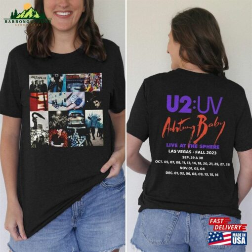 Fall Tour 2023 Rock Band U2 Shirt Warning Baby Live At Sphere Signature Classic T-Shirt