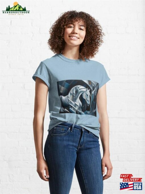 Fancy White Horse Classic T-Shirt Sweatshirt Hoodie