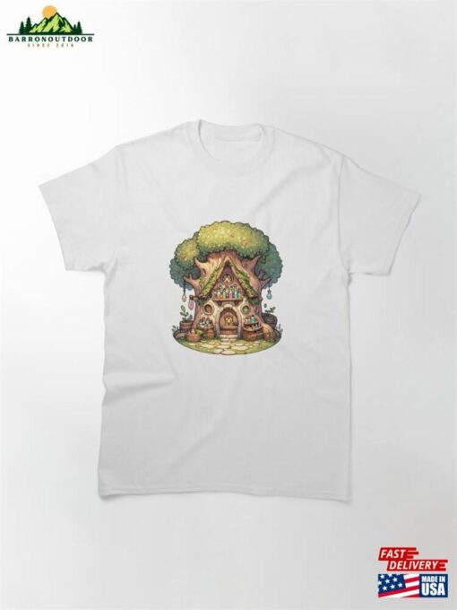 Fantasy Alchemist’s Treehouse Laboratory Illustration Classic T-Shirt Sweatshirt