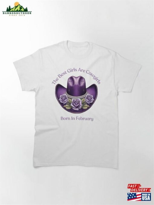 February Birthstone Gift Amethyst Cowgirl Hat Hoodie Sweatshirt