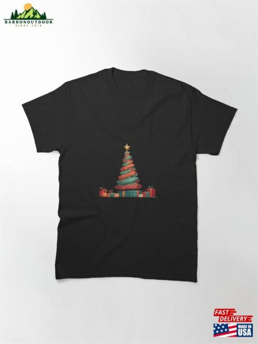 Festive Holiday Tree And Wrapped Gifts Classic T-Shirt Sweatshirt