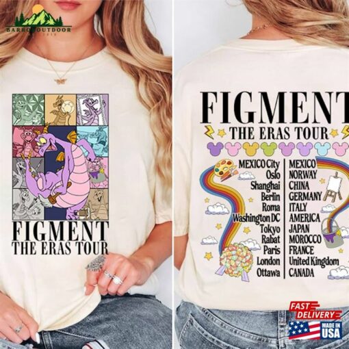 Figment Epcot World Tour Shirt The Eras Festival Of Arts Hoodie T-Shirt