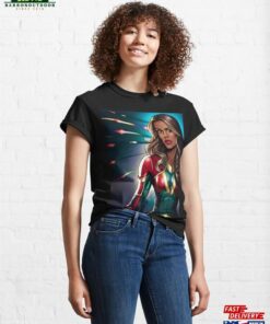 Fireworks Star Superhero Woman Inspirational Animation Comic Designs Classic T-Shirt Fireworks Star Superhero Woman Inspirational Animation Comic Designs Classic T-Shirt
