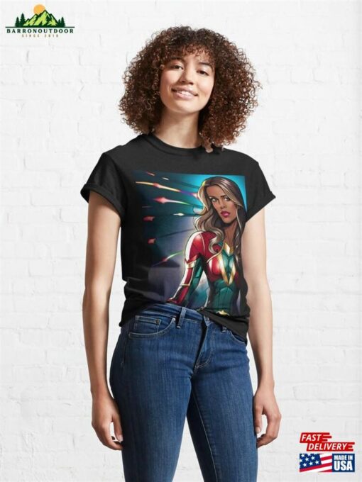 Fireworks Star Superhero Woman Inspirational Animation Comic Designs Classic T-Shirt