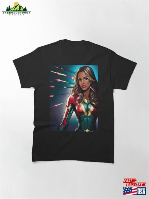 Fireworks Star Superhero Woman Inspirational Animation Comic Designs Classic T-Shirt