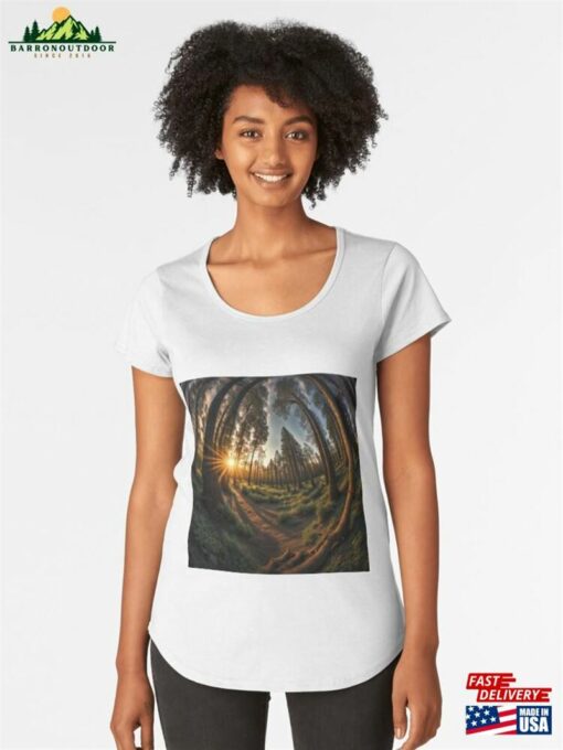 Fish Eye Forest Premium Scoop T-Shirt Sweatshirt