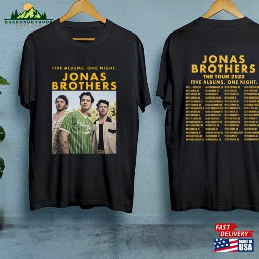 Five Albums One Night Jonas Brothers 2023 Tour Shirt The Sweatshirt T-Shirt