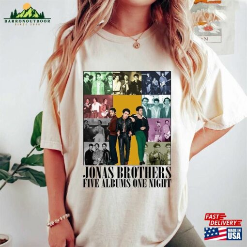 Five Albums One Night Tour Shirt Jonas Brothers Concert Joe Homage Classic Hoodie