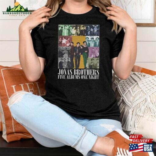 Five Albums One Night Tour Shirt Jonas Brothers Nick Joe Kevin Tee Unisex T-Shirt