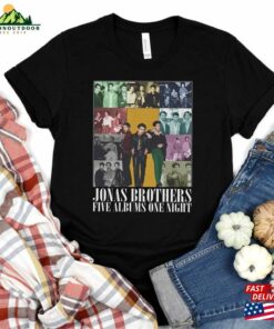 Five Albums One Night Tour Shirt Jonas Brothers Nick Joe Kevin Tee Unisex T-Shirt 1 Five Albums One Night Tour Shirt Jonas Brothers Nick Joe Kevin Tee Unisex T Shirt 2