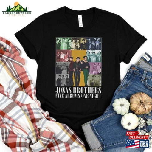 Five Albums One Night Tour Shirt Jonas Brothers Nick Joe Kevin Tee Unisex T-Shirt