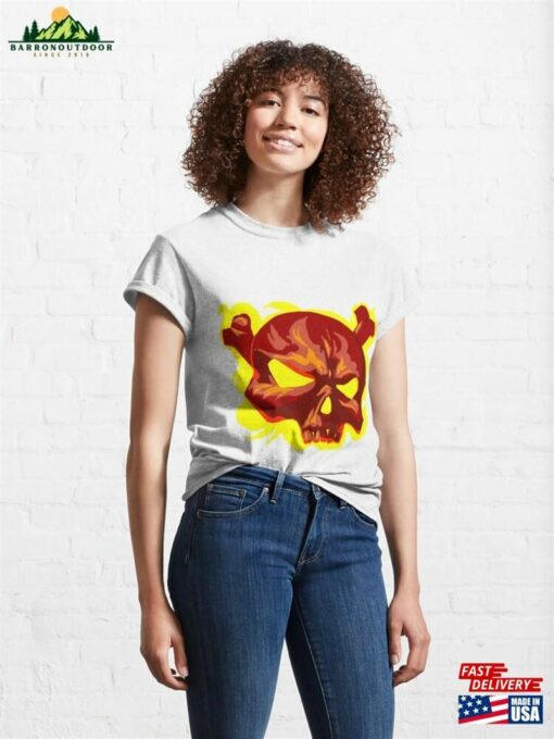Flaming Skull Classic T-Shirt Sweatshirt