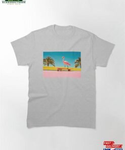 Flamingo Riding A Skateboard Classic T-Shirt Sweatshirt 1 Flamingo Riding A Skateboard Classic T Shirt Sweatshirt 2