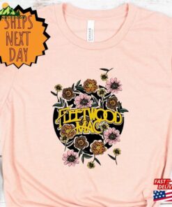 Fleetwood Mac Shirt Vintage Floral Retro Band Graphic Distressed Rock And Roll Hoodie Classic