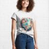Floral Earth Watercolor Globe Classic T-Shirt Sweatshirt