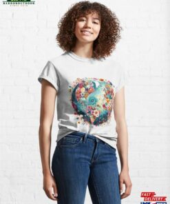 Floral Earth Watercolor Globe Classic T-Shirt Sweatshirt Floral Earth Watercolor Globe Classic T-Shirt Sweatshirt