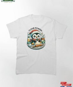 Flour Power Kawaii Christmas Penguin Baking Classic T-Shirt Unisex