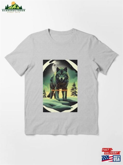 Focus On Your Goal Wolf Essential T-Shirt Classic