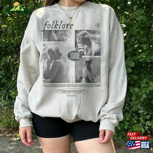 Folklore Tracklist Aesthetic Shirt Vintage Album Unisex Sweatshirt