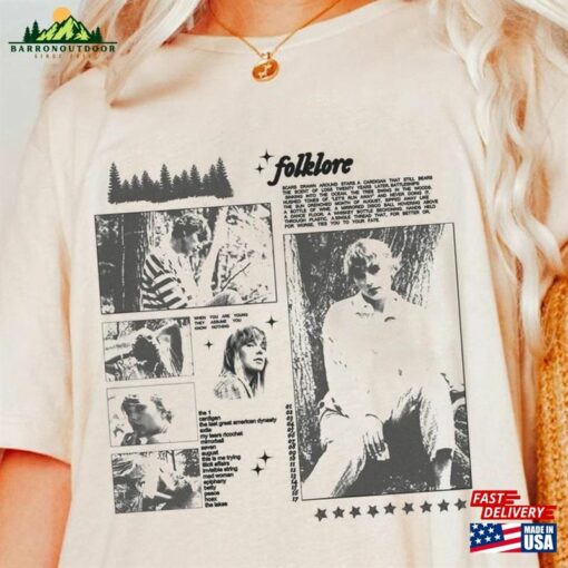 Folklore Tracklist Shirt Vintage Album Sweatshirt Classic