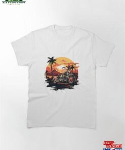 For A Motorcycle Portrait At Sunset Classic T-Shirt Unisex