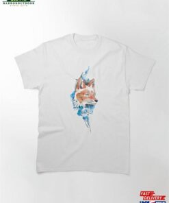 Fox Whatercolor Classic T-Shirt Unisex Fox Whatercolor Classic T-Shirt Unisex