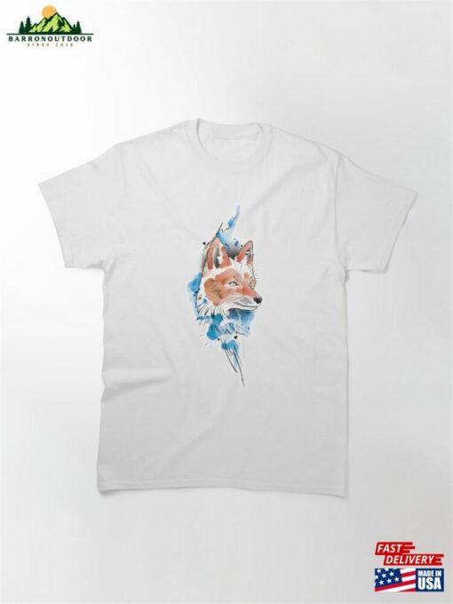 Fox Whatercolor Classic T-Shirt Unisex