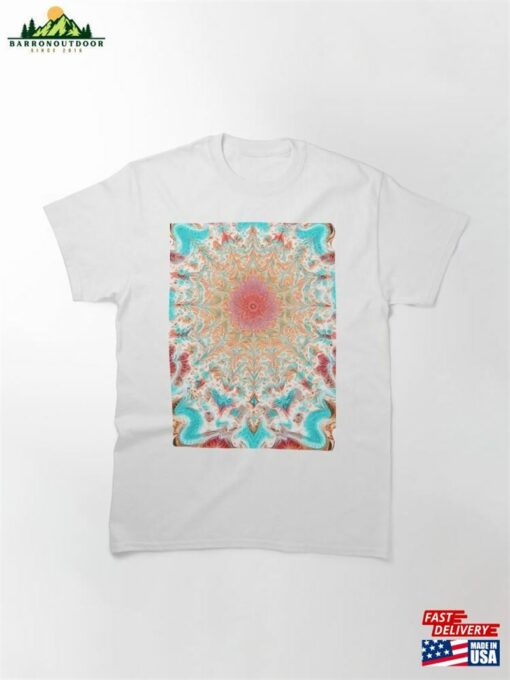 Fractal Mandala Retro Art Painting 3D Flowers To Infinity Classic T-Shirt Sweatshirt