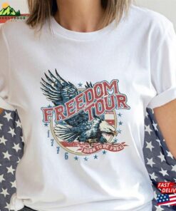 Freedom Tour T-Shirt Born To Be Free Shirts American Flag Unisex Sweatshirt