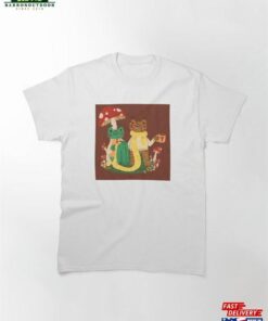 Frog And Toad Knitting Mushroom Fall Scene Classic T-Shirt Sweatshirt