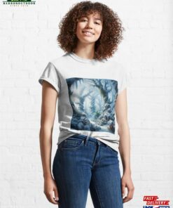 Frosted Whispers A Winter’s Tale In Fantasy Flora Classic T-Shirt Unisex