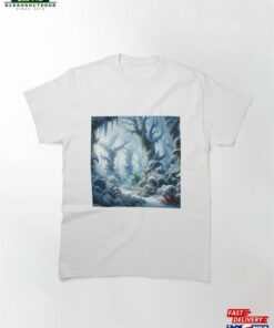 Frosted Whispers A Winter’s Tale In Fantasy Flora Classic T-Shirt Unisex