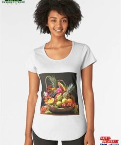Fruits And Vegetables In Basket Premium Scoop T-Shirt Classic Unisex
