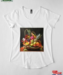 Fruits And Vegetables In Basket Premium Scoop T-Shirt Classic Unisex