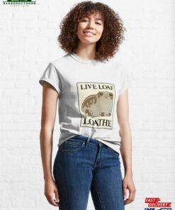 Funny Frog Live Loaf Loathe Toad Cottage Core Cute Classic T-Shirt