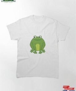 Funny Happy Green Cartoon Cute Thick Frog Classic T Shirt Sweatshirt 1