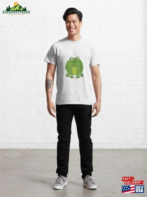 Funny Happy Green Cartoon Cute Thick Frog Classic T-Shirt Sweatshirt