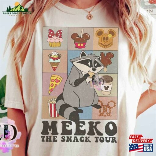 Funny Meeko Raccoon The Snack Tour Vintage T-Shirt Disney Pocahontas Did You Say Snacks Tee Hoodie Sweatshirt