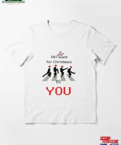 Funny Santa Snowman Christmas Abbey Road Men Essential T-Shirt Hoodie Unisex