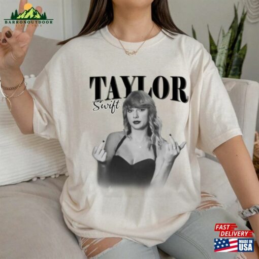 Funny Taylor Middle Finger Shirt Ts New Album Taylors Version Unisex Classic