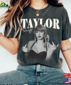 Funny Taylor Middle Finger Shirt Ts New Album Taylors Version Unisex Classic