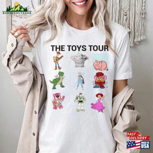 Funny Toys Tour Shirt Animated Story Characters T-Shirt Music Merch Classic