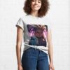 Futuristic Neon Lights And Braids Anime Girl Classic T-Shirt Unisex