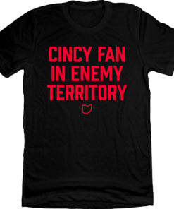 Cincy Fan in Enemy Territory Black with Red Ink