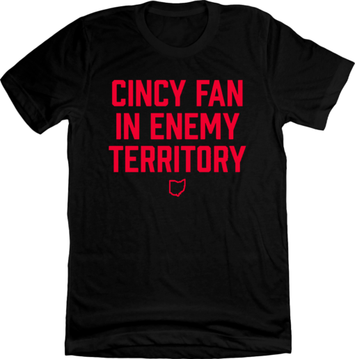 Cincy Fan in Enemy Territory Black with Red Ink